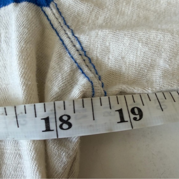 J.Crew Striped crewneck 3/4 Sleeve Shirt Womens Size Medium- Blue/white - Picture 8 of 9